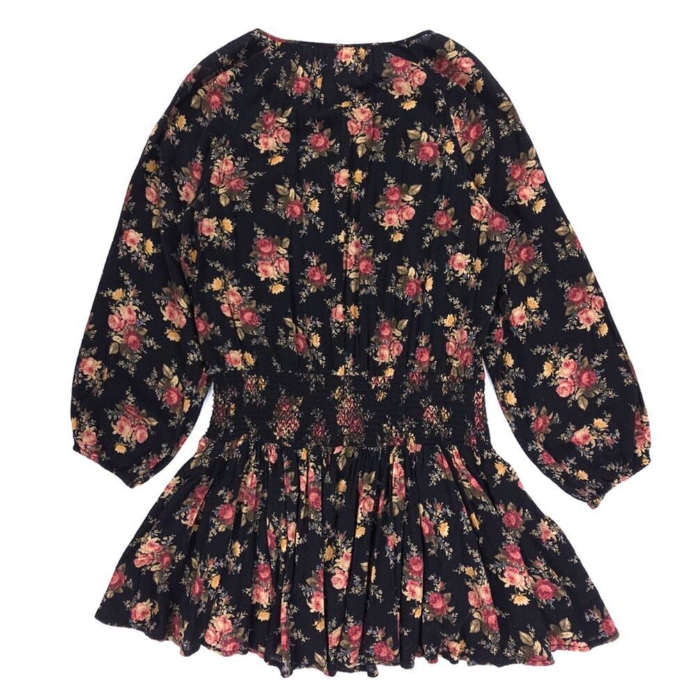 RALPH LAUREN Drop Waist Smocked Mini Dress Prairie Western Farm Heritage Boho - Picture 6 of 9